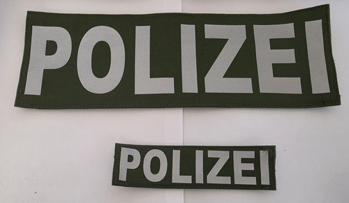 Polizei schriftzug klett groß - polizei,